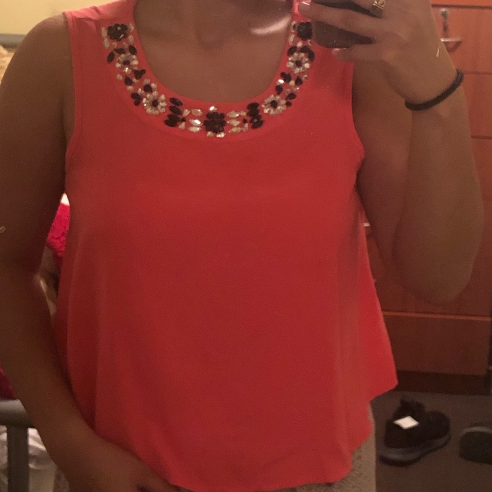 Bright pink crop top